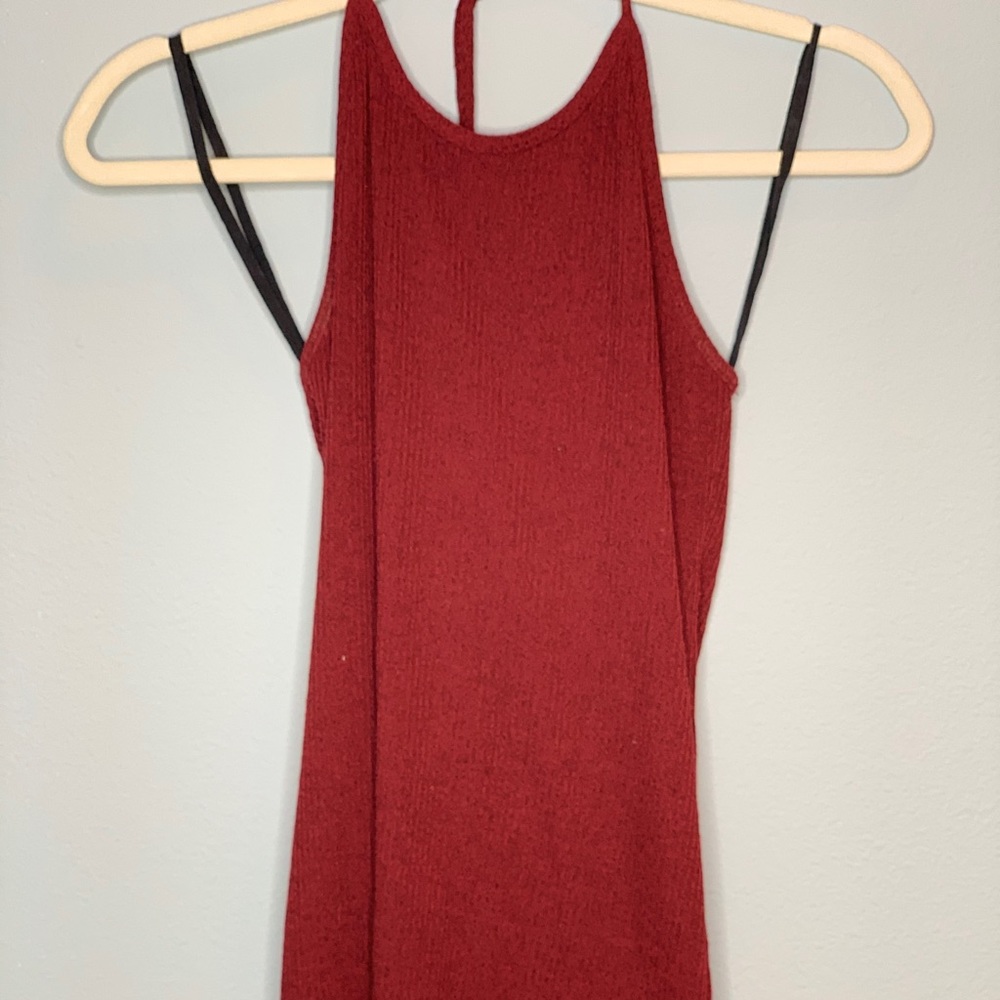 Maroon Midi Dress
